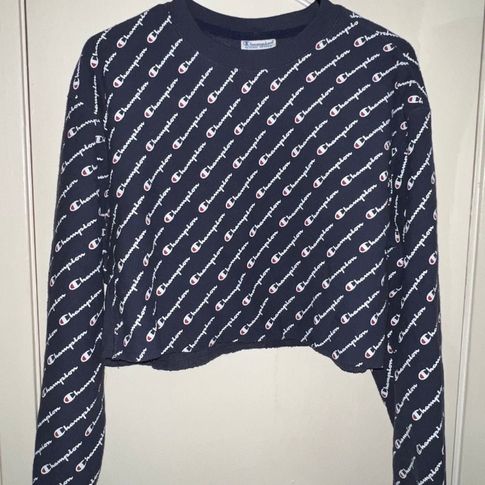 Champion Crop Navy Crewneck